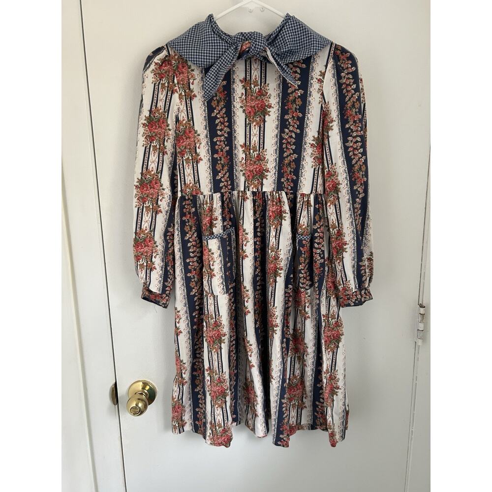 Vintage Floral Laura Ashley Mother And Child Dress 100% Cotton 9-10